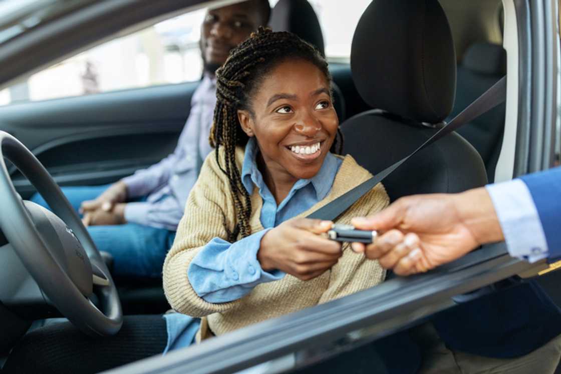 Woman passed her driver's test Woman passed her driver's test