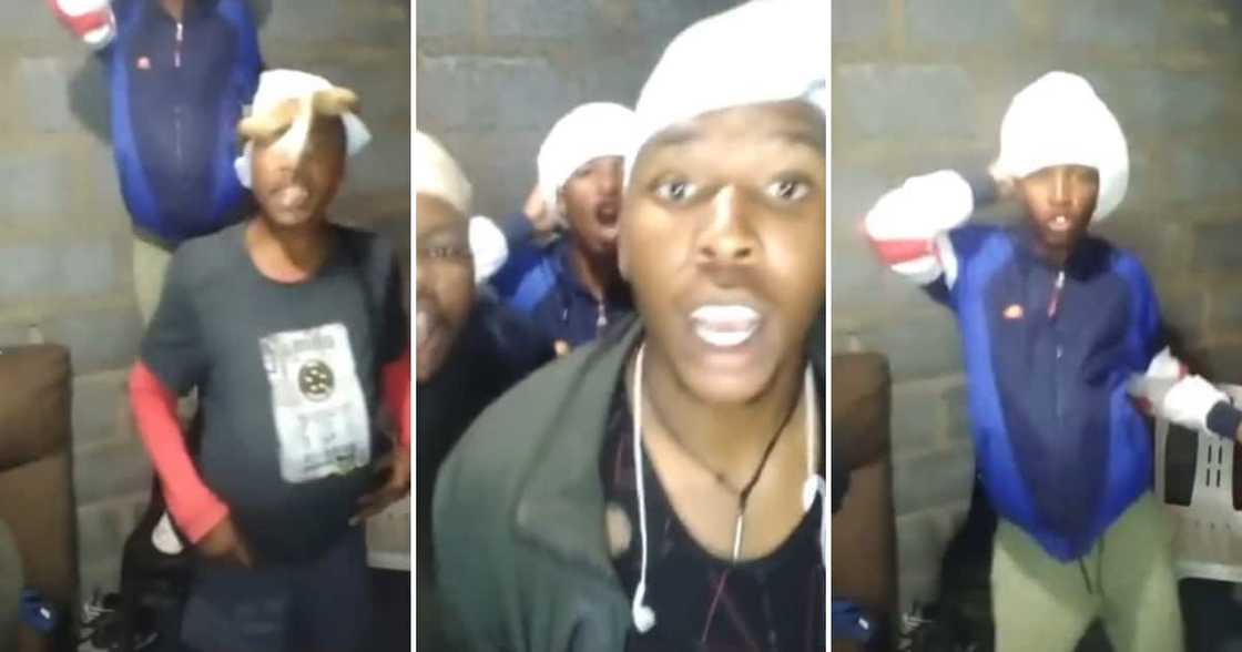 A group of men who made a video about teen pregnancy awareness A group of men who made a video about teen pregnancy awareness