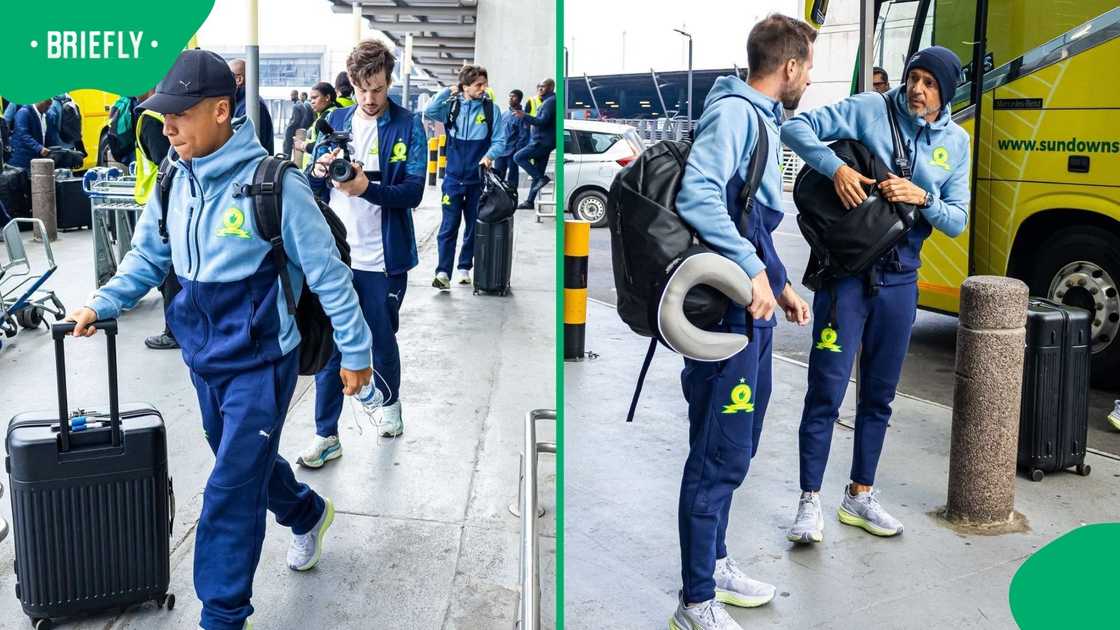 Mamelodi Sundowns players returning after failing to leave for Morocco