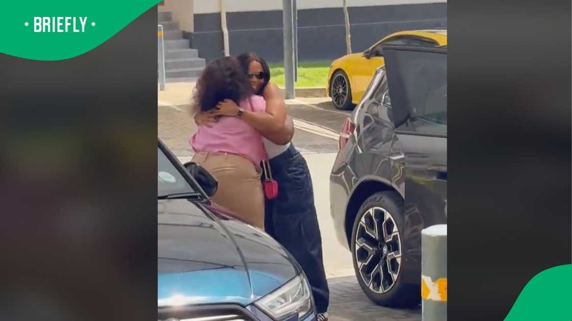 A woman's reaction to her best friends new car goes viral. A woman's reaction to her best friends new car goes viral.