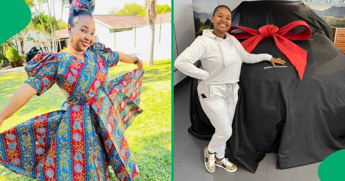 A South African woman shared a TikTok video celebrating her brand new black BMW SUV A South African woman shared a TikTok video celebrating her brand new black BMW SUV
