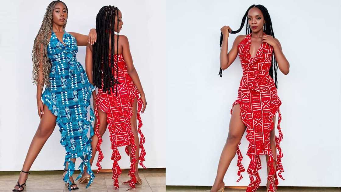 Elegant Ankara with ruffle trim Elegant Ankara with ruffle trim