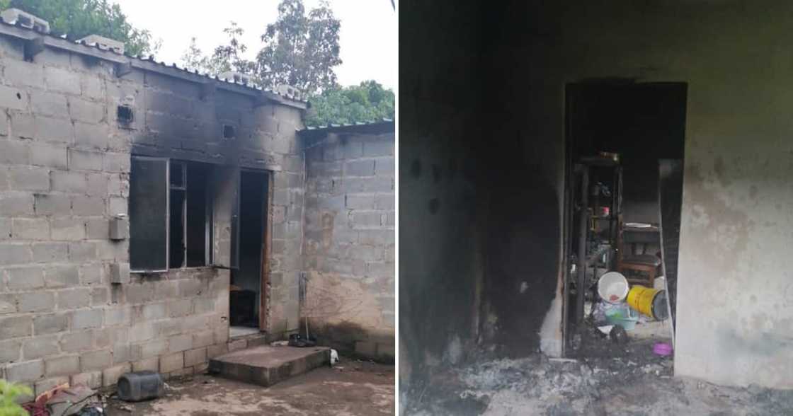 Phumzile Khoza's burnt house Phumzile Khoza's burnt house