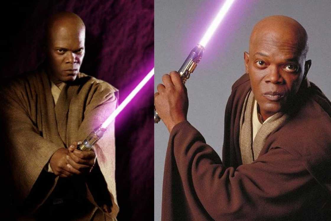 Samuel L Jackson's purple lightsaber Samuel L Jackson's purple lightsaber