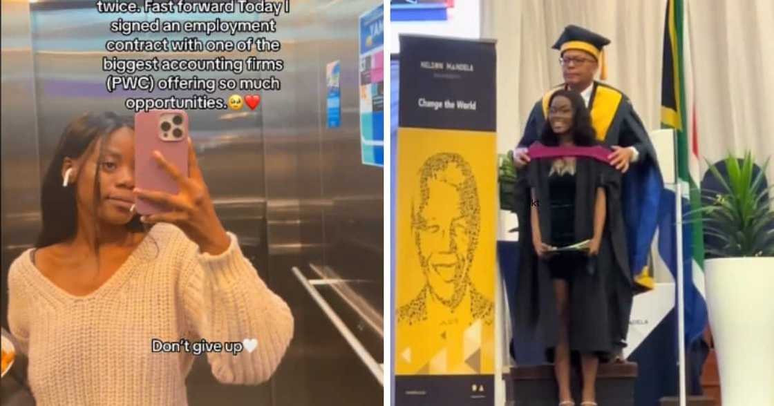 TikTok video of girl talking about her story to PwC job TikTok video of girl talking about her story to PwC job