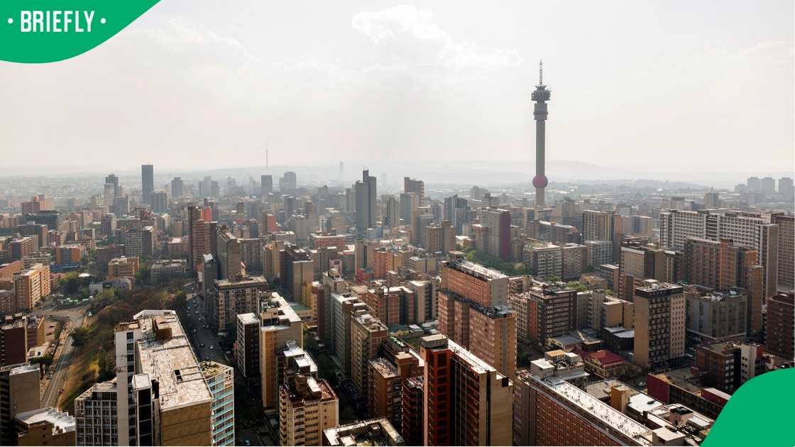 The Johannesburg cityscape. The Johannesburg cityscape.