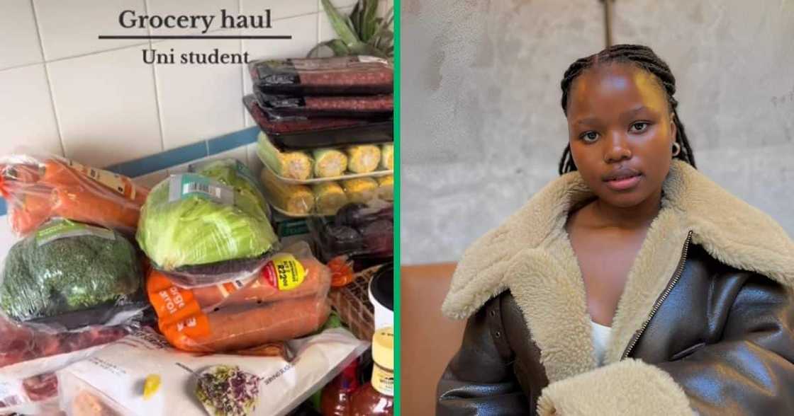 A Cape Town student captured her grocery haul on TikTok, stunning netizens. A Cape Town student captured her grocery haul on TikTok, stunning netizens.