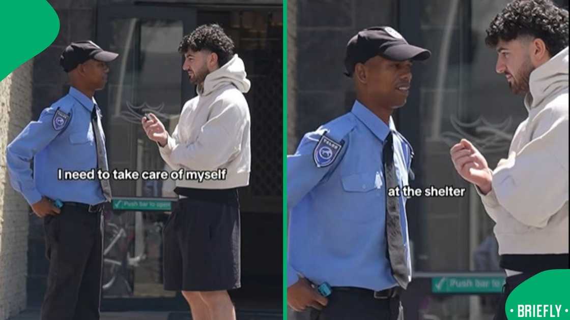 The screenshot on the right captured the moment he revealed living in a shelter The screenshot on the right captured the moment he revealed living in a shelter