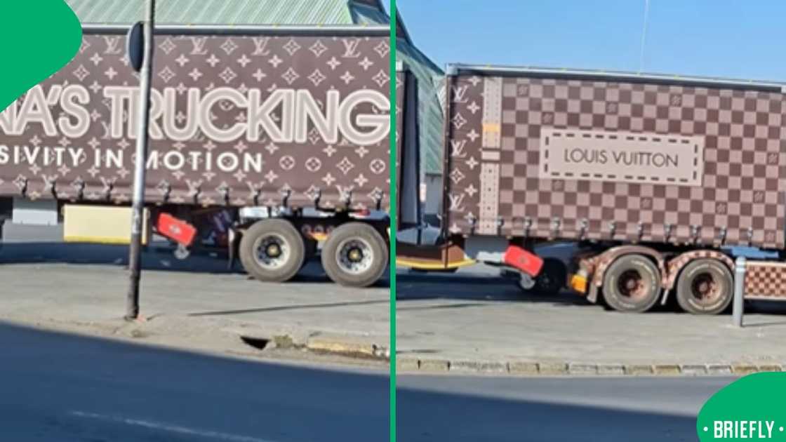 A Louis Vuitton-branded delivery truck surprised South Africans and became a trending topic on social media A Louis Vuitton-branded delivery truck surprised South Africans and became a trending topic on social media