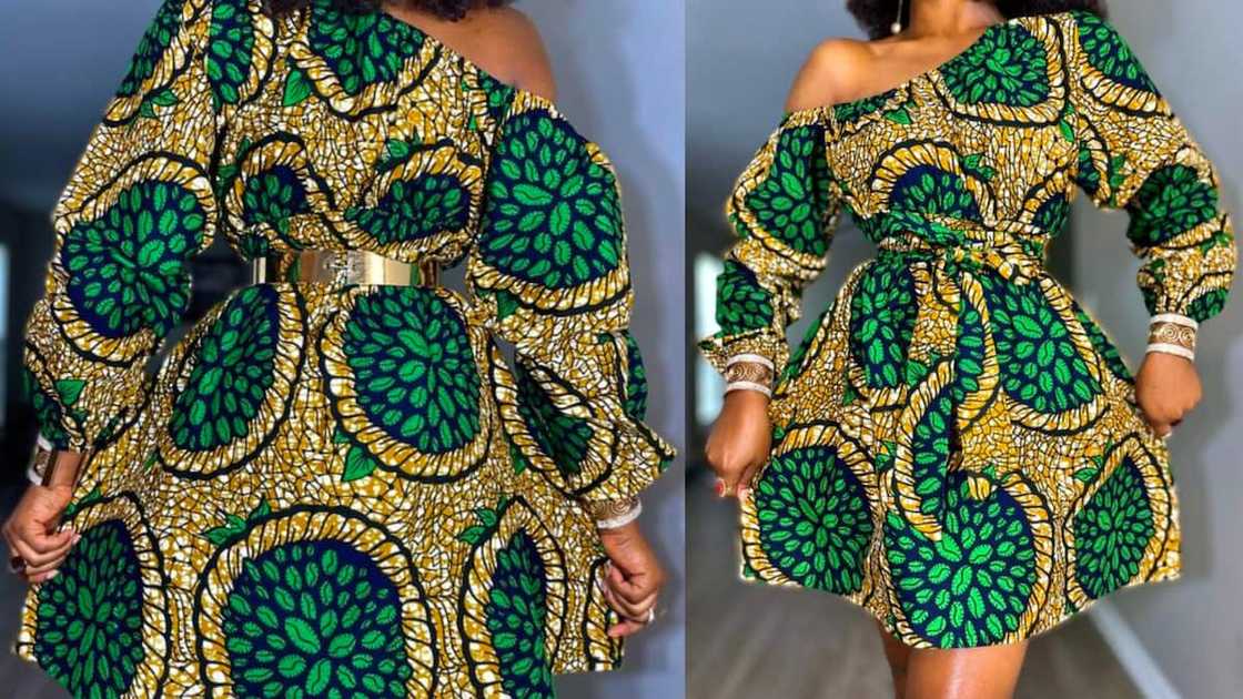 One off-shoulder Ankara One off-shoulder Ankara