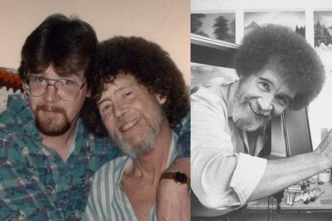Iconic painter Robert in his studio at home, and his son, Steve Ross Iconic painter Robert in his studio at home, and his son, Steve Ross