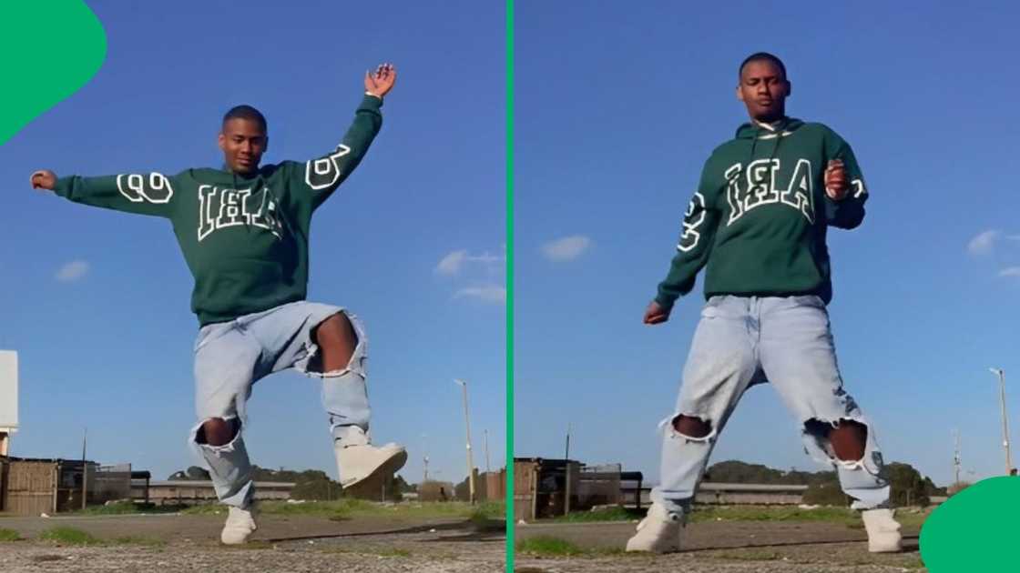 A man danced to an amapiano-remixed version of Sofia the First's theme song.