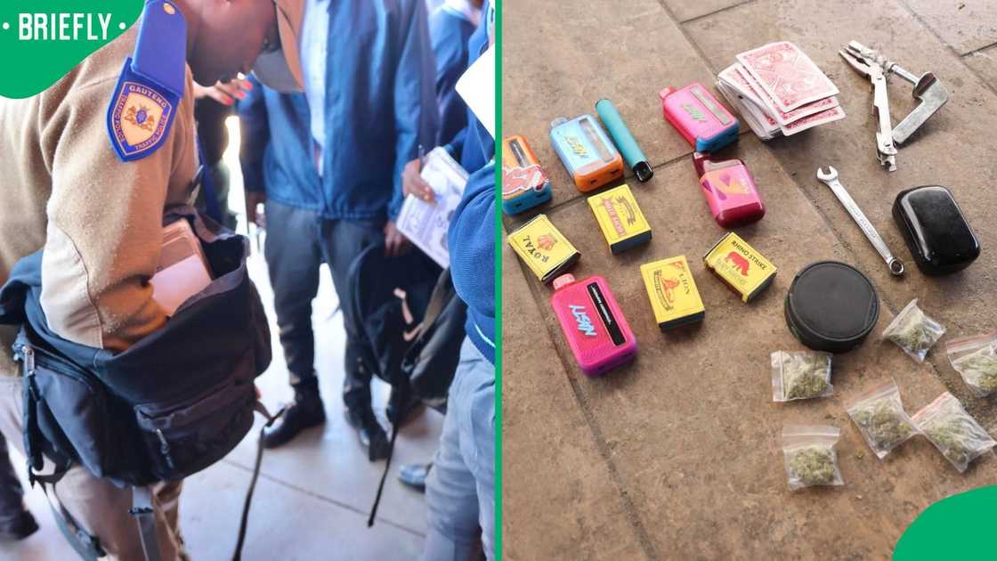 Weapons were found during a raid at Gauteng Schools