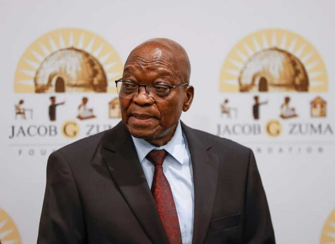 Zuma addressed a news conference in Johannesburg Zuma addressed a news conference in Johannesburg