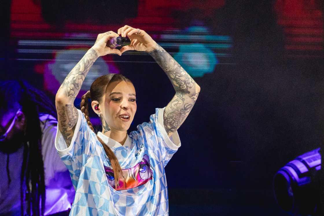 Rapper Young Miko in concert during the XOXO Tour Rapper Young Miko in concert during the XOXO Tour