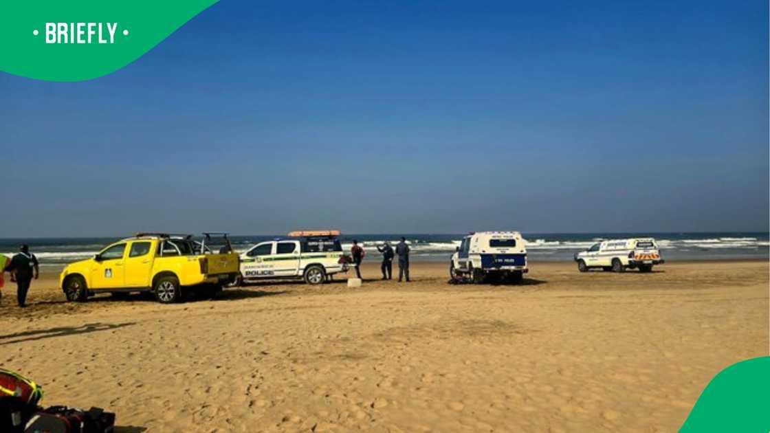 A search is underway for a pilot at Suncoast Beach in Durban