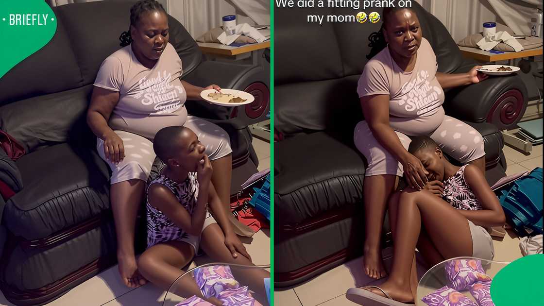 A little girl's dramatic prank on her mother sparked mixed reactions in South Africa. A little girl's dramatic prank on her mother sparked mixed reactions in South Africa.