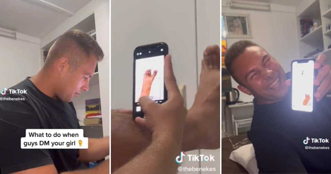 Man taking foot pictures Man taking foot pictures