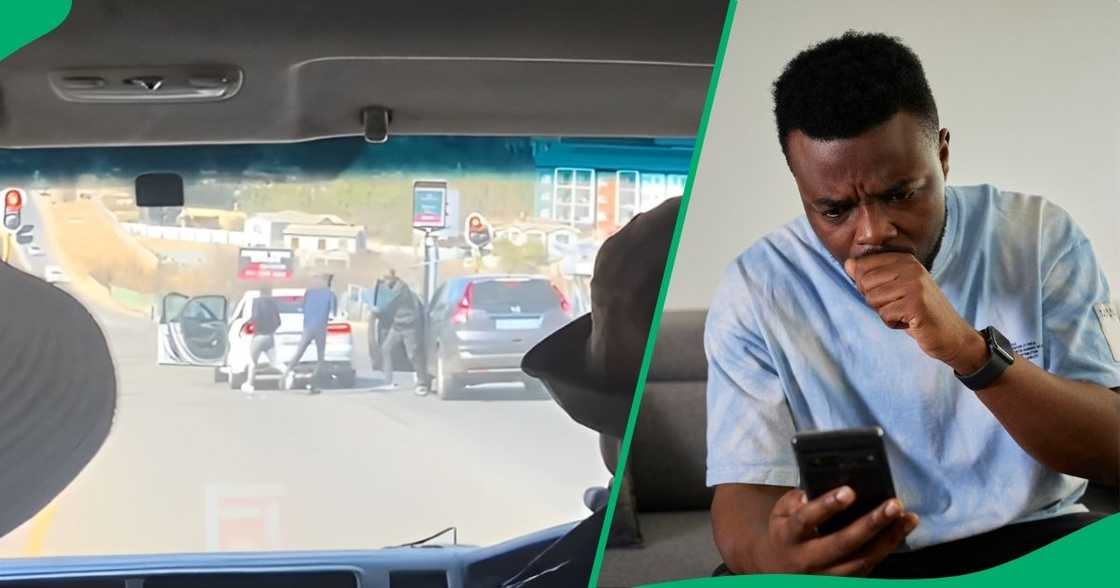 A video captured a shocking daylight robbery that happened in Johannesburg. A video captured a shocking daylight robbery that happened in Johannesburg.