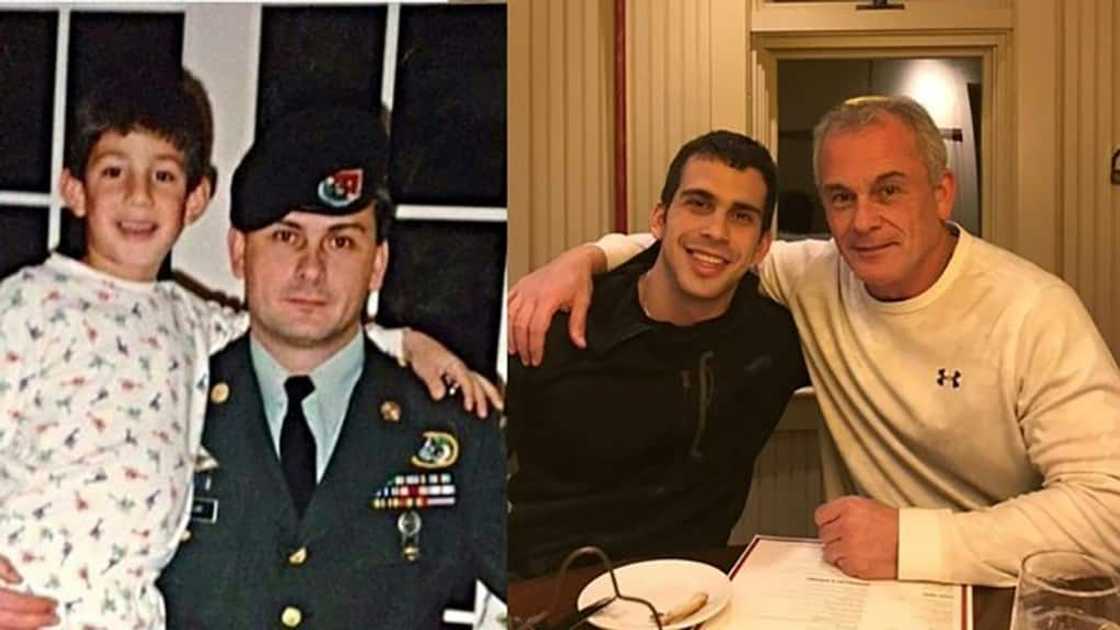This undated combination of photos courtesy Rudy Michael Taylor shows his father, former US special forces member Michael Taylor and his brother Peter, posing together years apart This undated combination of photos courtesy Rudy Michael Taylor shows his father, former US special forces member Michael Taylor and his brother Peter, posing together years apart