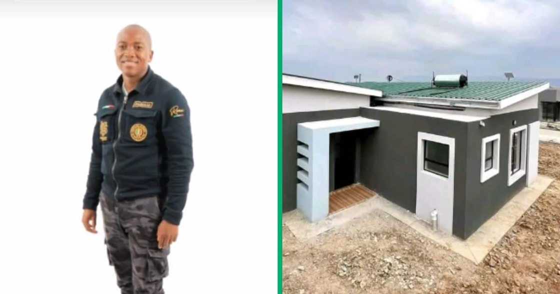 A Gauteng man shared pictures of a house that he built for a client