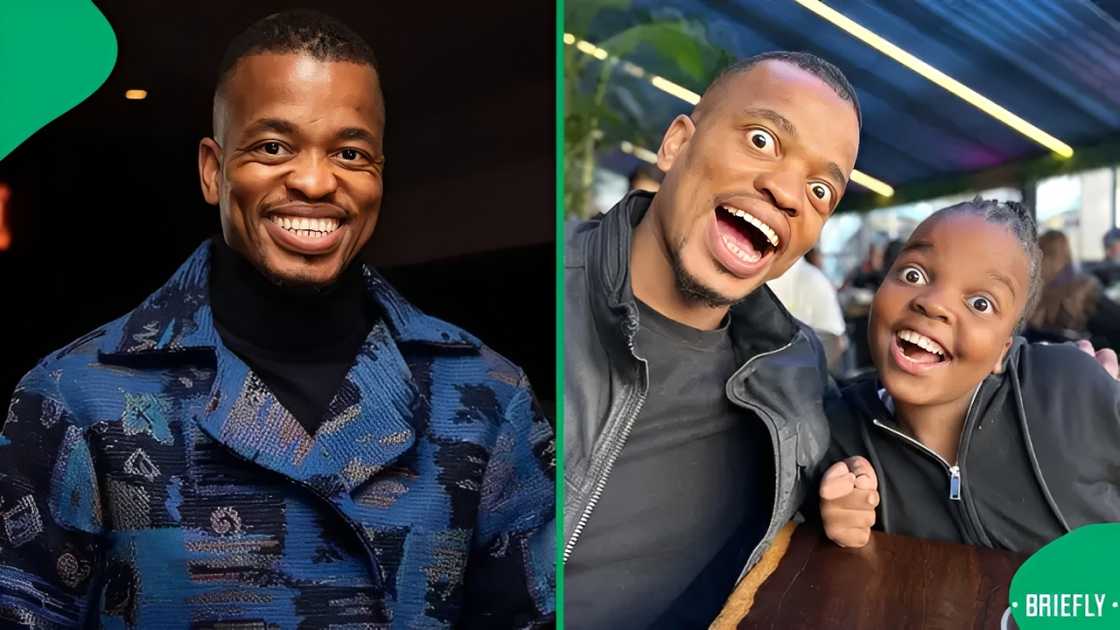 Mpho Popps posted a photo of him and his daughter. Mpho Popps posted a photo of him and his daughter.