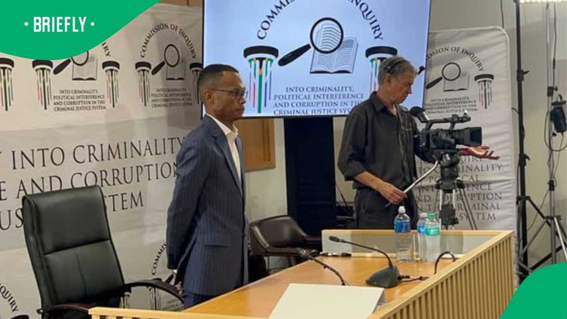 The visual captured Gareth Mnisi, currently facing scrutiny for corruption The visual captured Gareth Mnisi, currently facing scrutiny for corruption