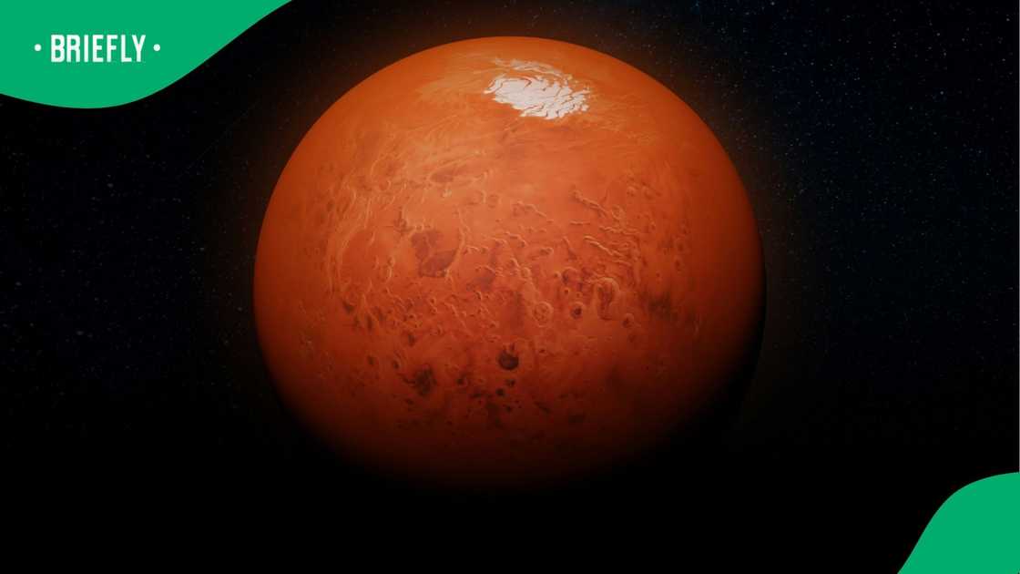 A picture of Mars. A picture of Mars.