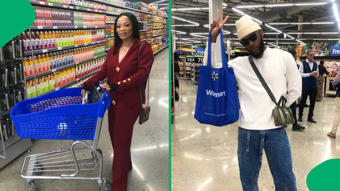 Nozipho Ntshangase and Mohale at Walmart's pre-opening event