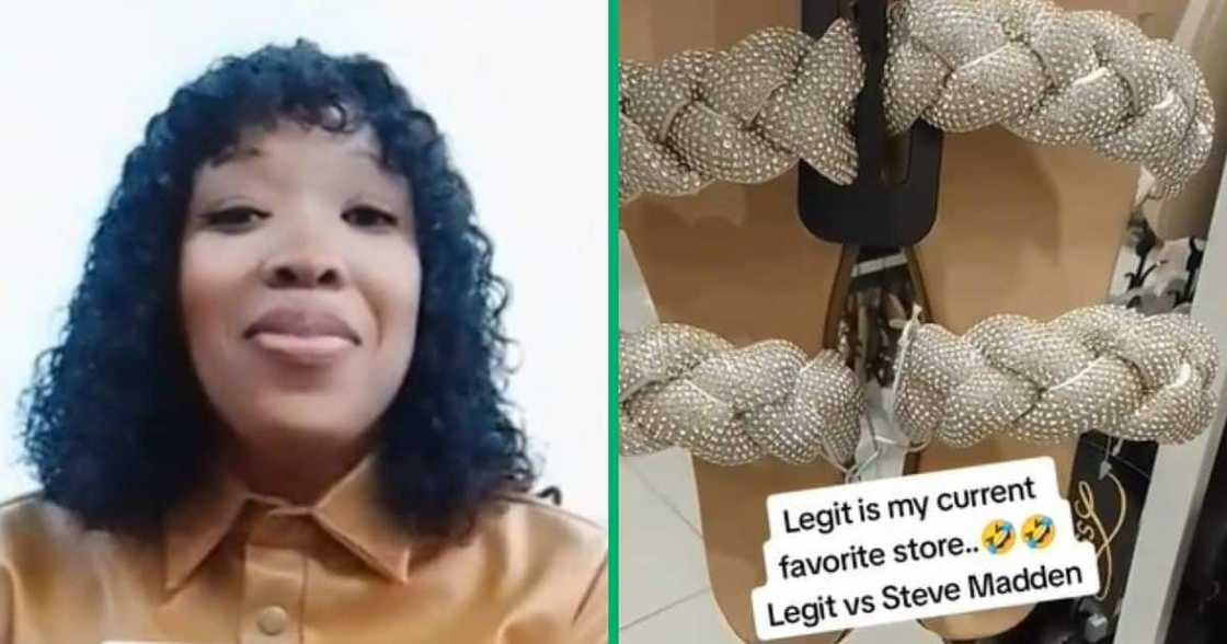 Tiktok video of Steve Madden dupes at Legit sandals