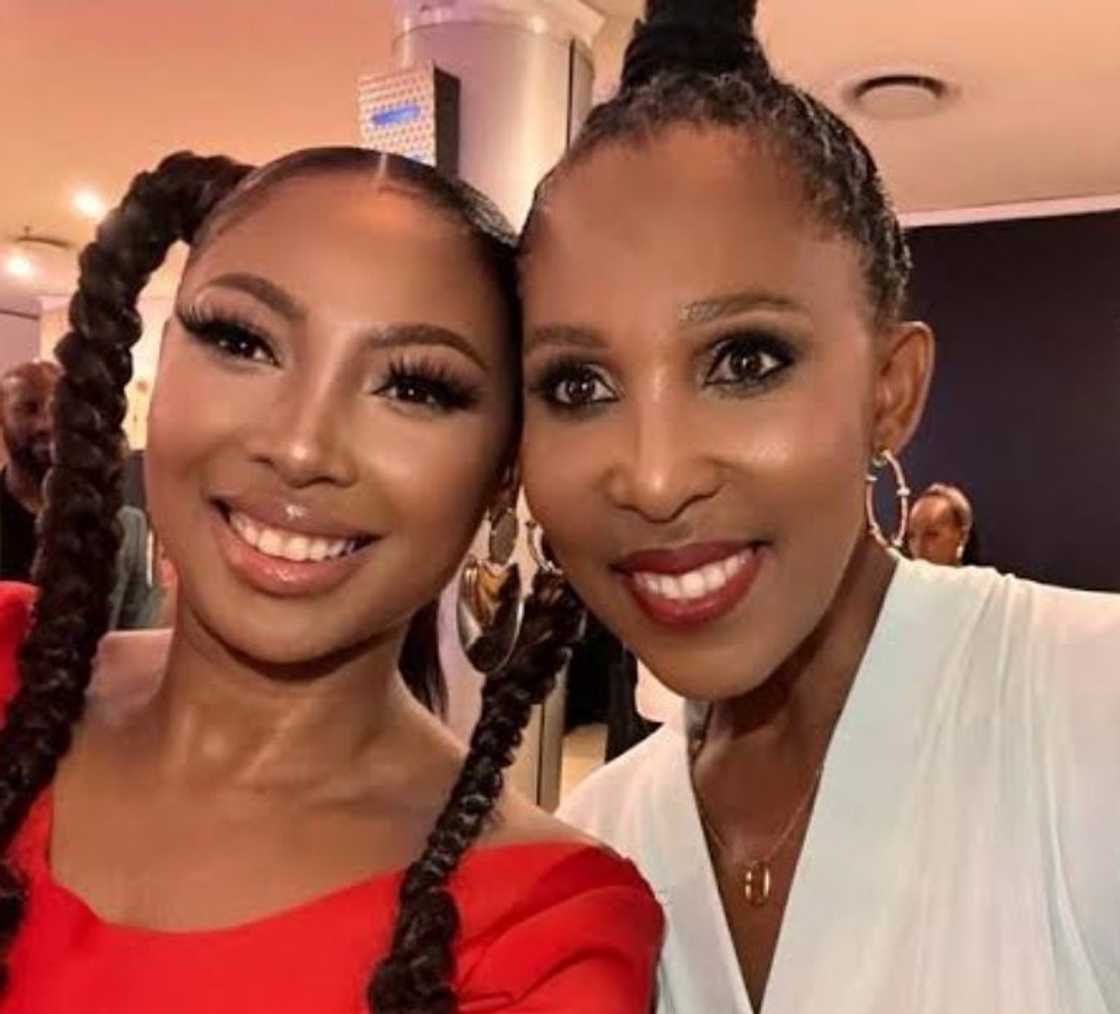 Online users compared Enhle Mbali to her mother