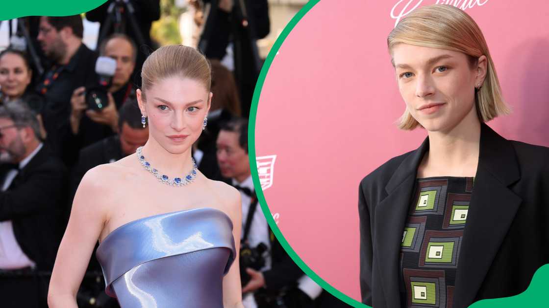 Hunter Schafer attends the "Kinds Of Kindness" Red Carpet at the annual Cannes Film Festival, and she attends Variety's Power of Women Presented by Lifetime