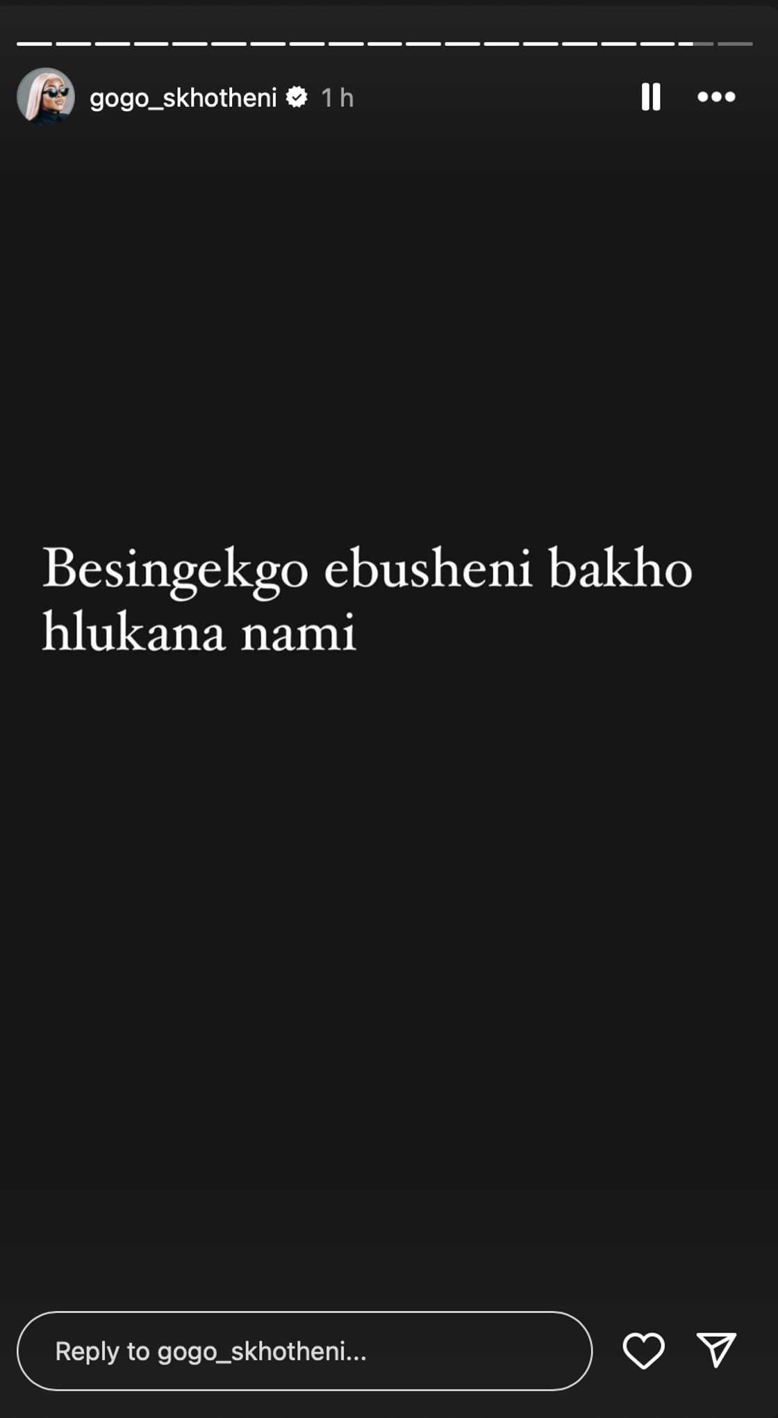 Gogo Skhotheni sent a message to Tol Ass Mo Gogo Skhotheni sent a message to Tol Ass Mo