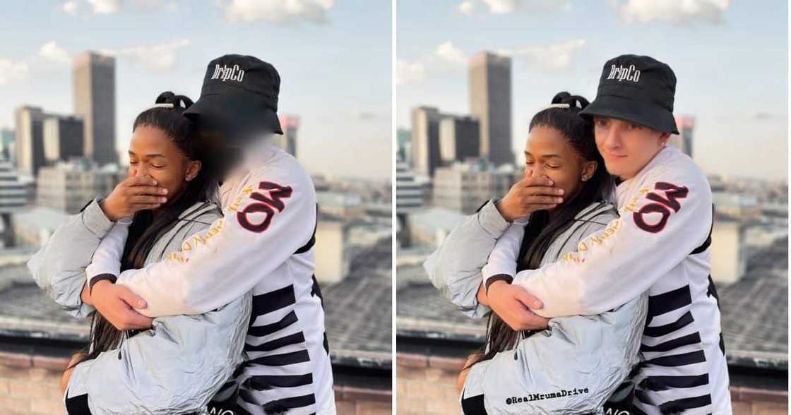 A Twitter user has shared a photoshopped image of media personality Lasizwe Dambuza and his new bae. Image: Twitter A Twitter user has shared a photoshopped image of media personality Lasizwe Dambuza and his new bae. Image: Twitter