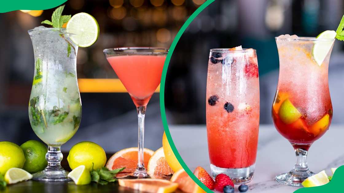 Cocktails menu options.