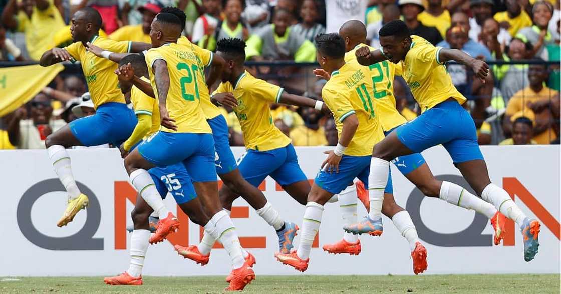 Mamelodi Sundowns players celebrate another victory