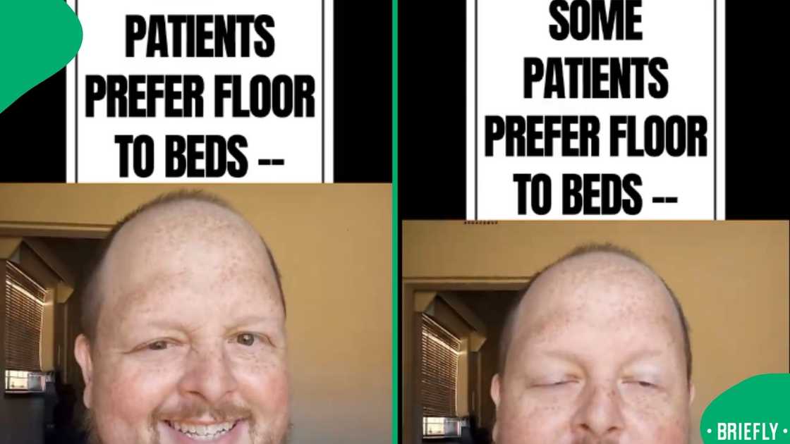 The screenshot on the right showed that the MEC said patients prefer the floor to beds
