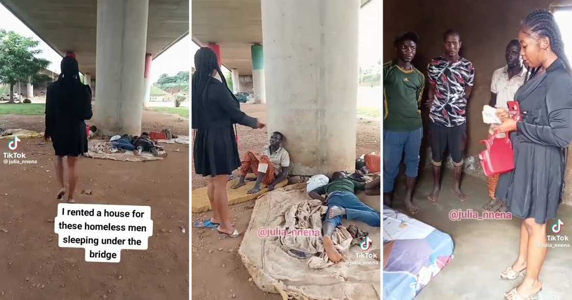 A kind woman rented a house for homeless men A kind woman rented a house for homeless men