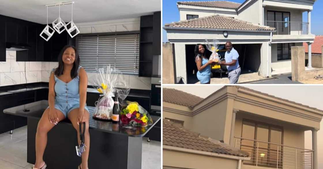 A young woman is proud of her new home, flaunting her lovely place online A young woman is proud of her new home, flaunting her lovely place online