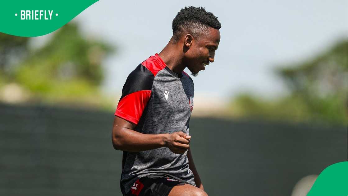 Cassius Mailula pictured in training at Wydad Casablanca. Cassius Mailula pictured in training at Wydad Casablanca.