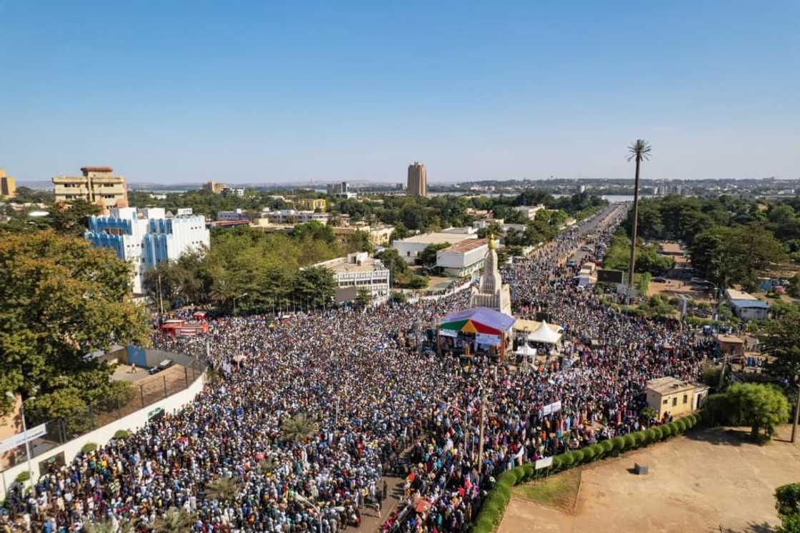 Police said the protest, called by the High Islamic Council of Mali (HCM), gathered thousands of people