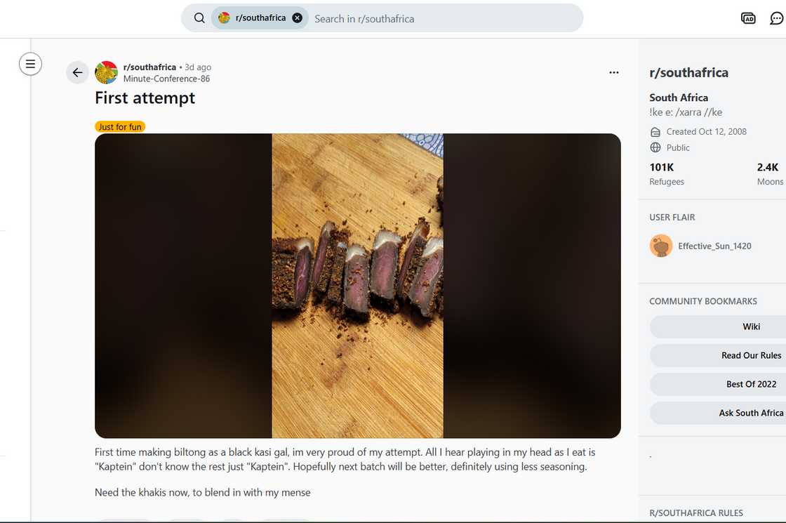 The woman's first biltong-making attempt was very impressive The woman's first biltong-making attempt was very impressive