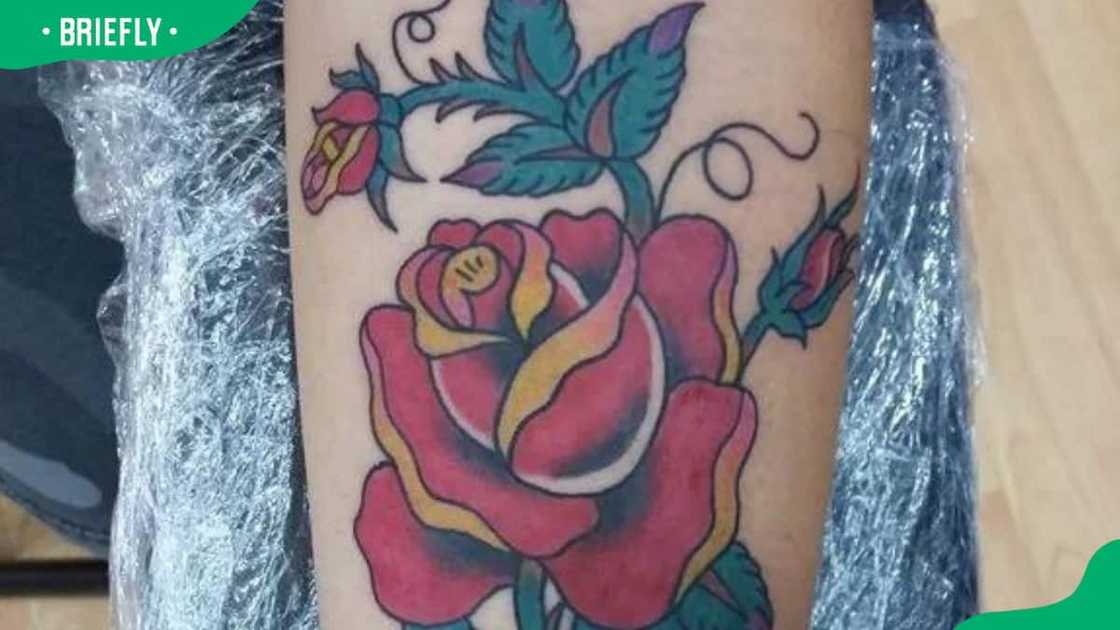 Rose and tendrils tattoo Rose and tendrils tattoo