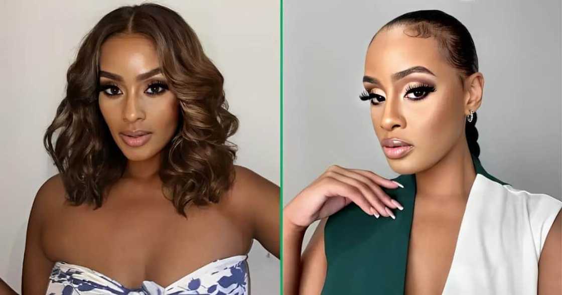 Thobeka Majozi showed off her natural hair. Thobeka Majozi showed off her natural hair.