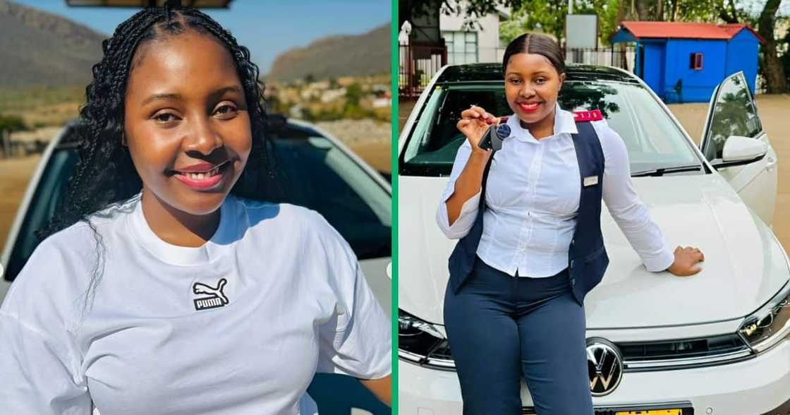 Nurse Thendo Manavhela went viral on TikTok after buying a new car Nurse Thendo Manavhela went viral on TikTok after buying a new car