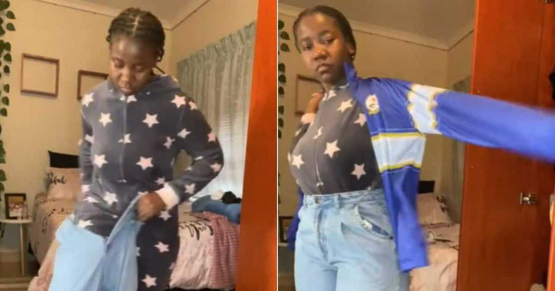 University of Limpopo woman wears onesie under clothes University of Limpopo woman wears onesie under clothes