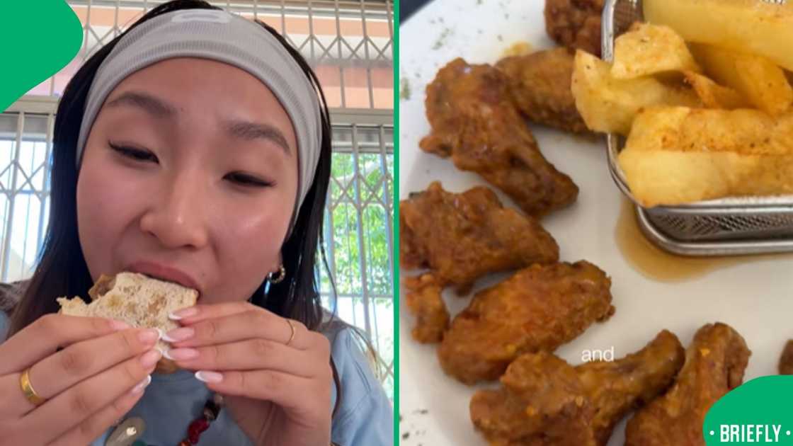 The visual on the right captured what she ordered