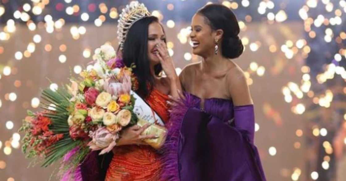 The new Miss SA, Natasha Joubert left Ndavi Nokeri a sweet message on social media