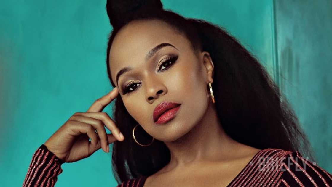 Sindi Dlathu poses for a photoshoot. Source: @sindi