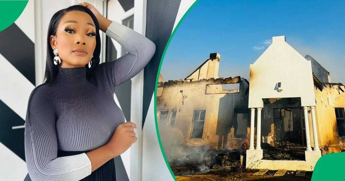 Social media defended Innocent Sadiki after her house burnt down Social media defended Innocent Sadiki after her house burnt down